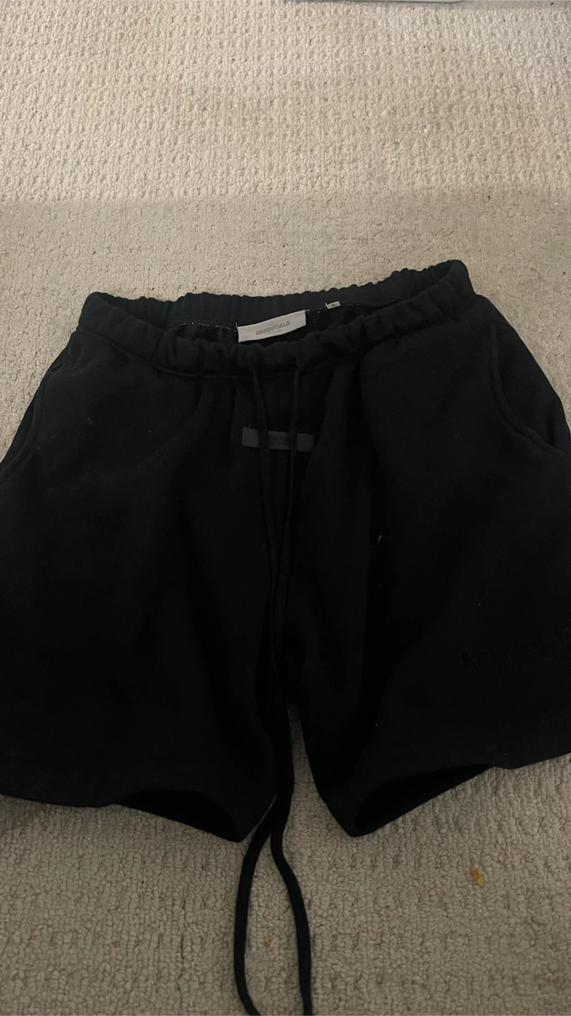 Fear of God Essentials Black Sweat Shorts