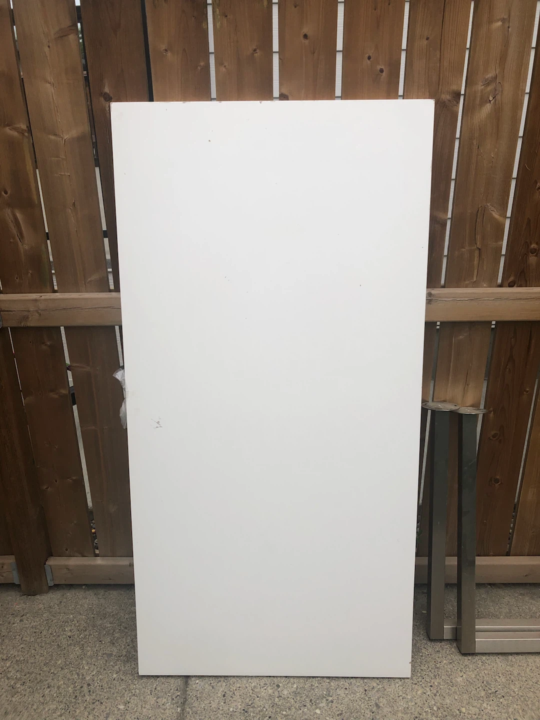 White IKEA Linnmon Table/Desk with Metal Legs
