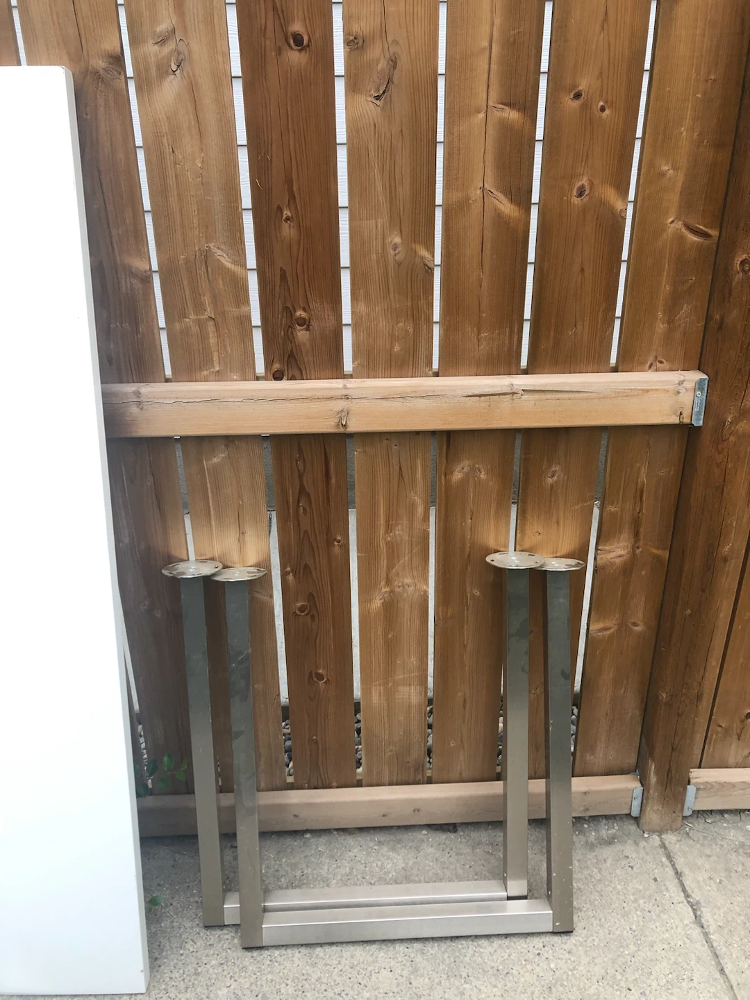 White IKEA Linnmon Table/Desk with Metal Legs - photo 2