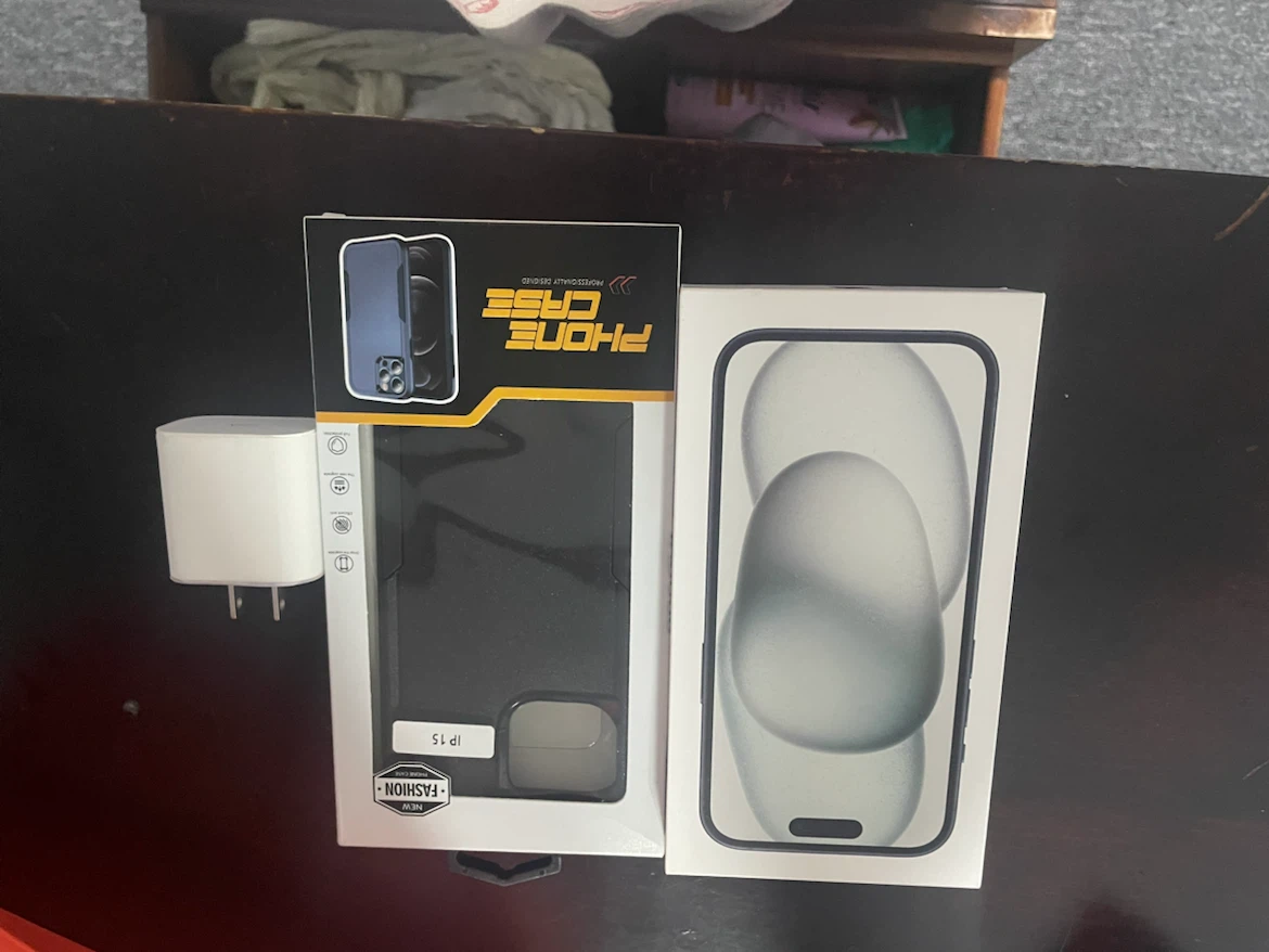 Brand New iPhone 15 Phone with case and Charger