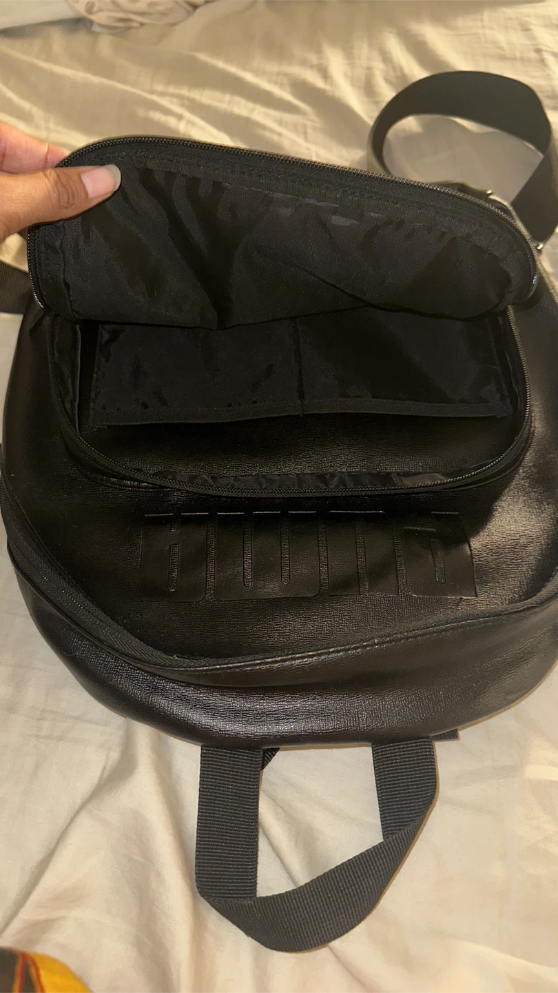 Puma Black Faux Leather Backpack - photo 3