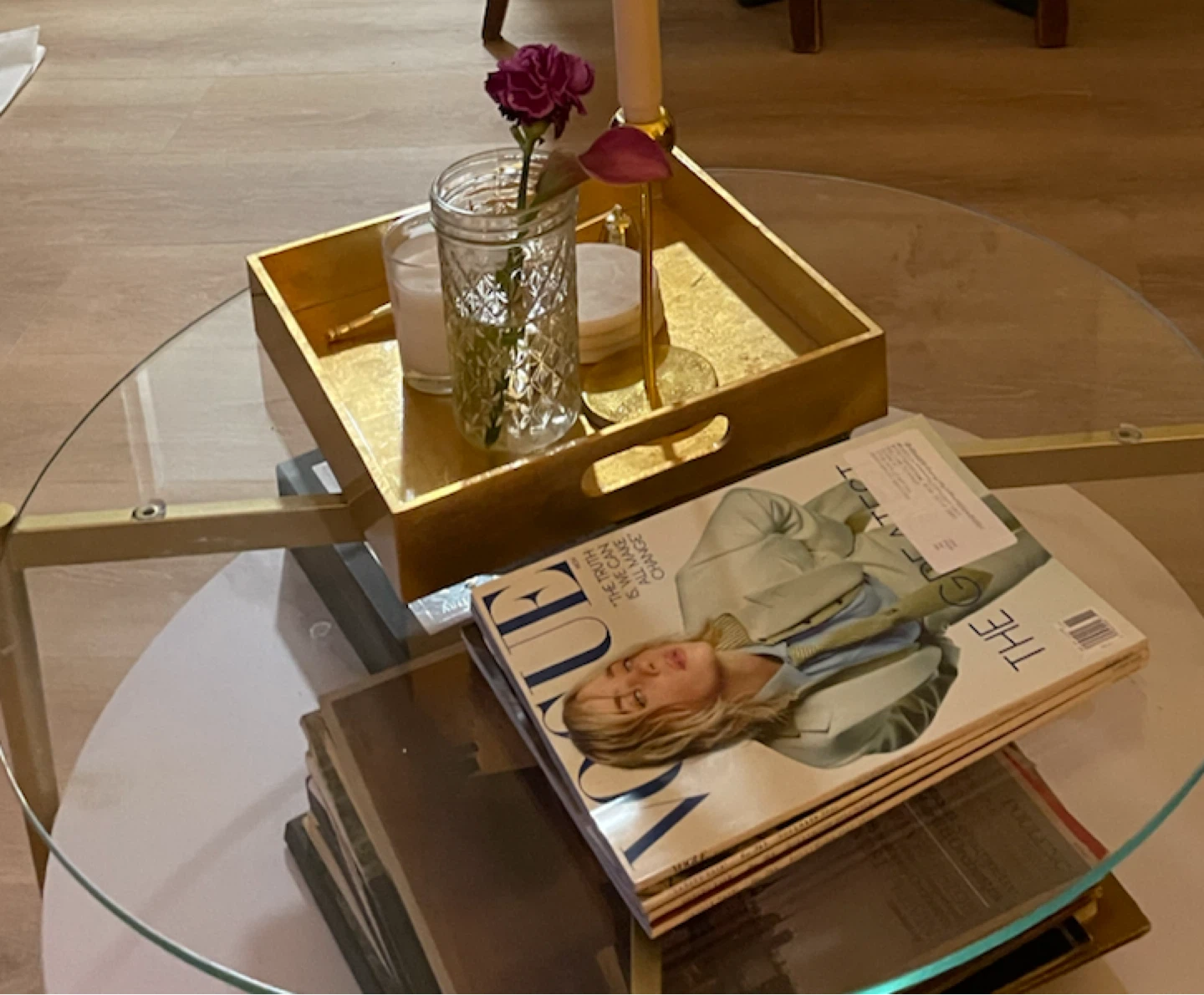 Gold tray west elm