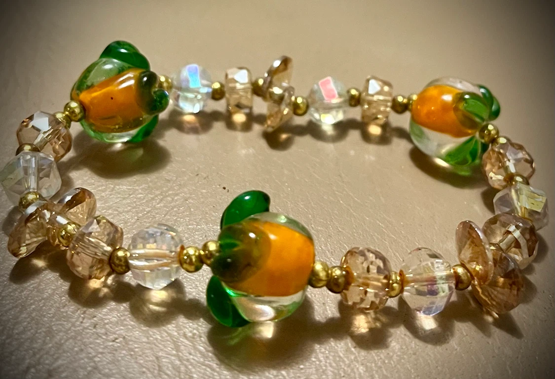 NEW Good Luck 🤞 Bracelet with Persimmon Charms - photo 4