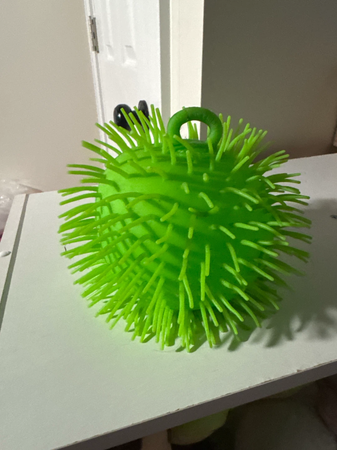 Bright Green Spiky Ball Toy