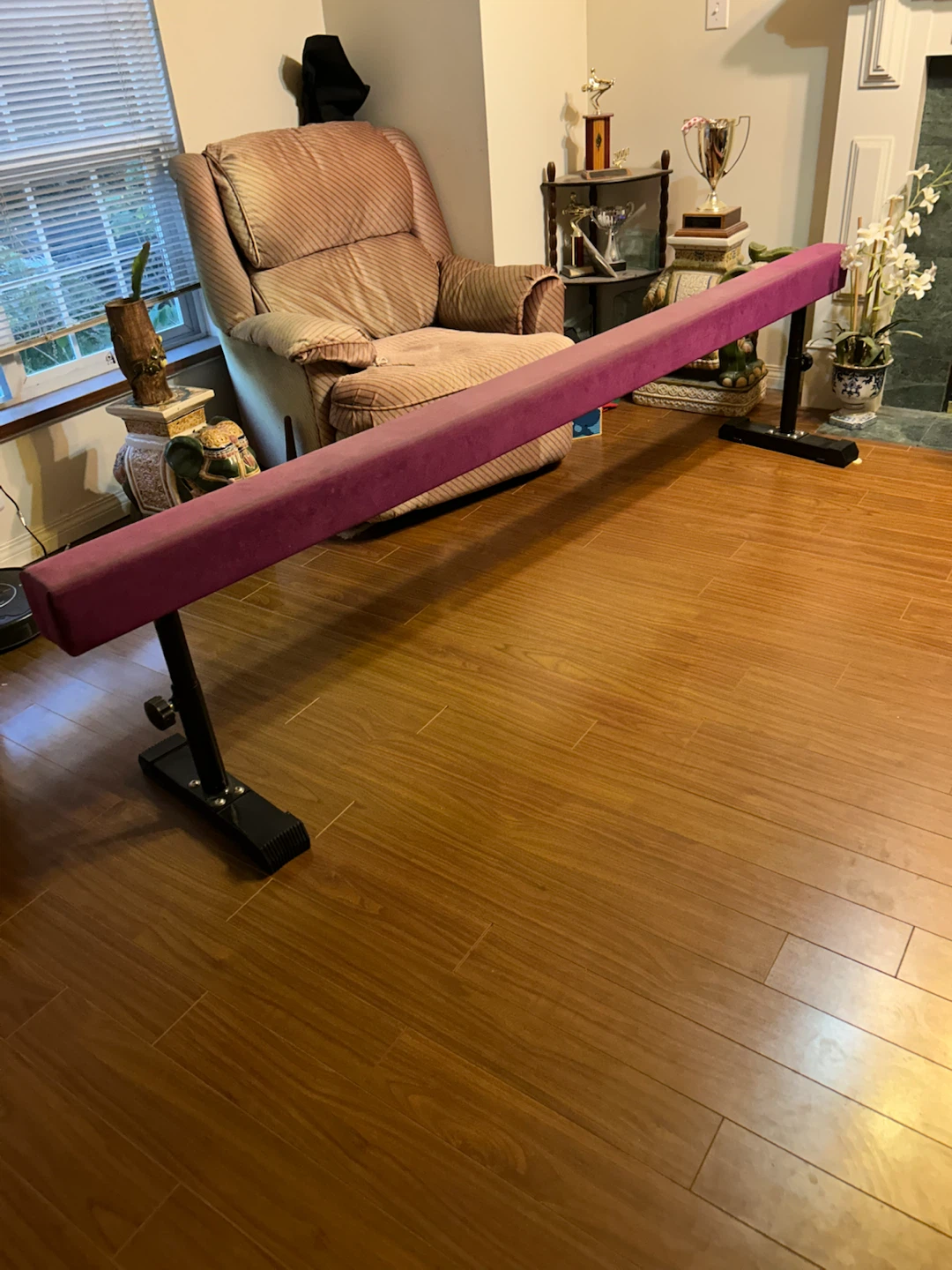 Purple Gymnastics Balance Beam