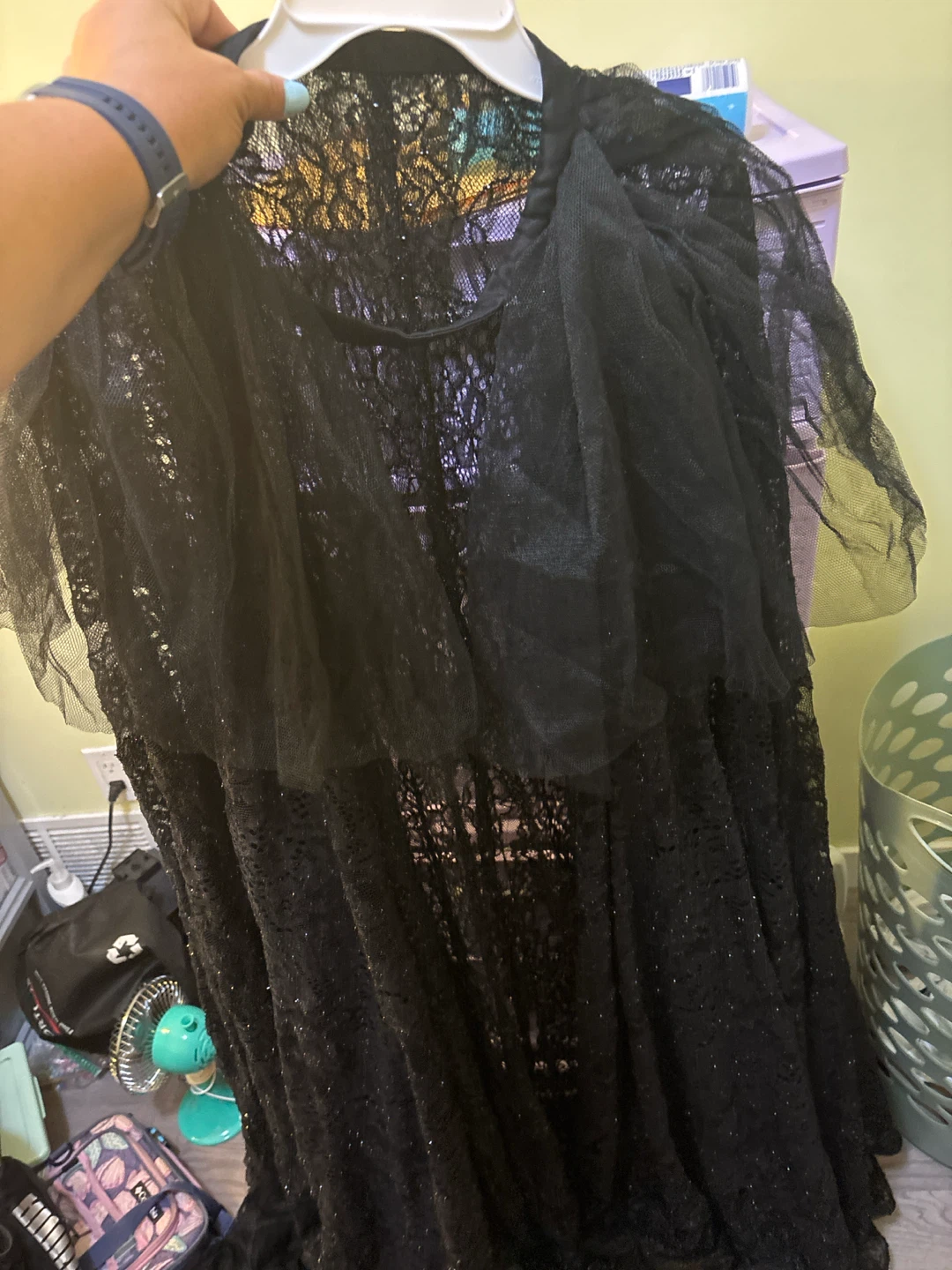 Black Lace bridal cape