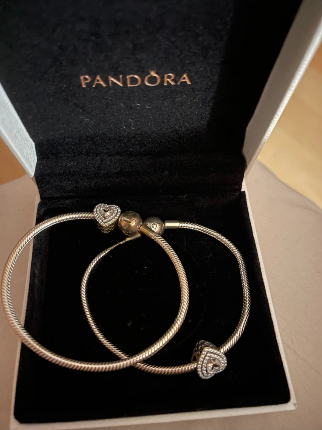 Pandora Sterling Silver Bracelet with Charms