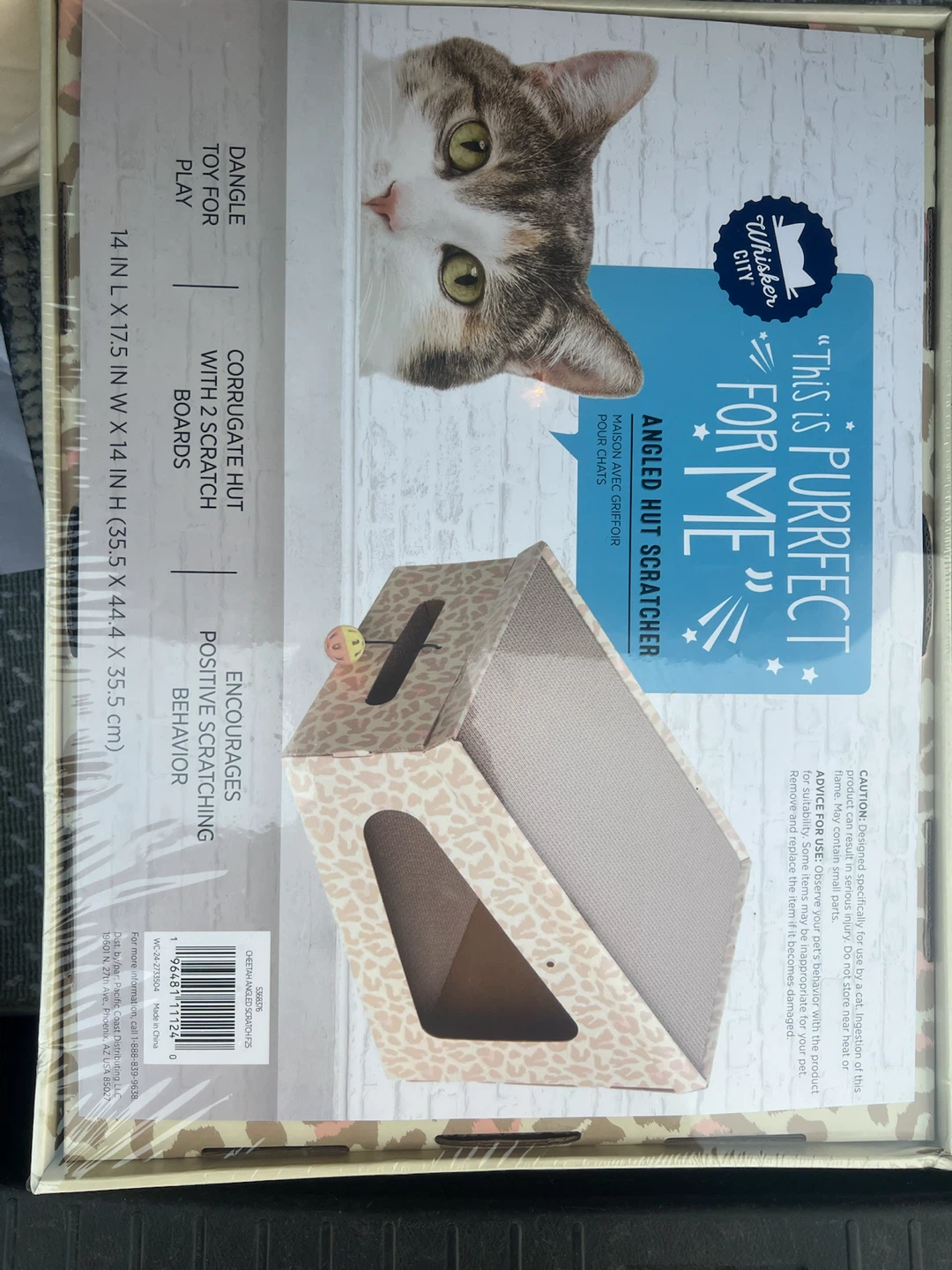 Whisker City Angled Hut Cat Scratcher