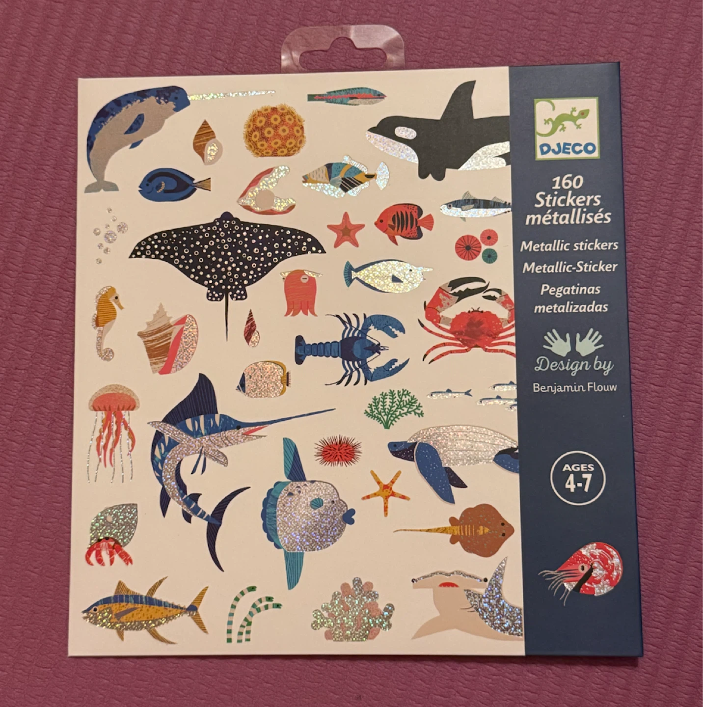 NEW✨DJECO 160 Metallic Ocean Stickers