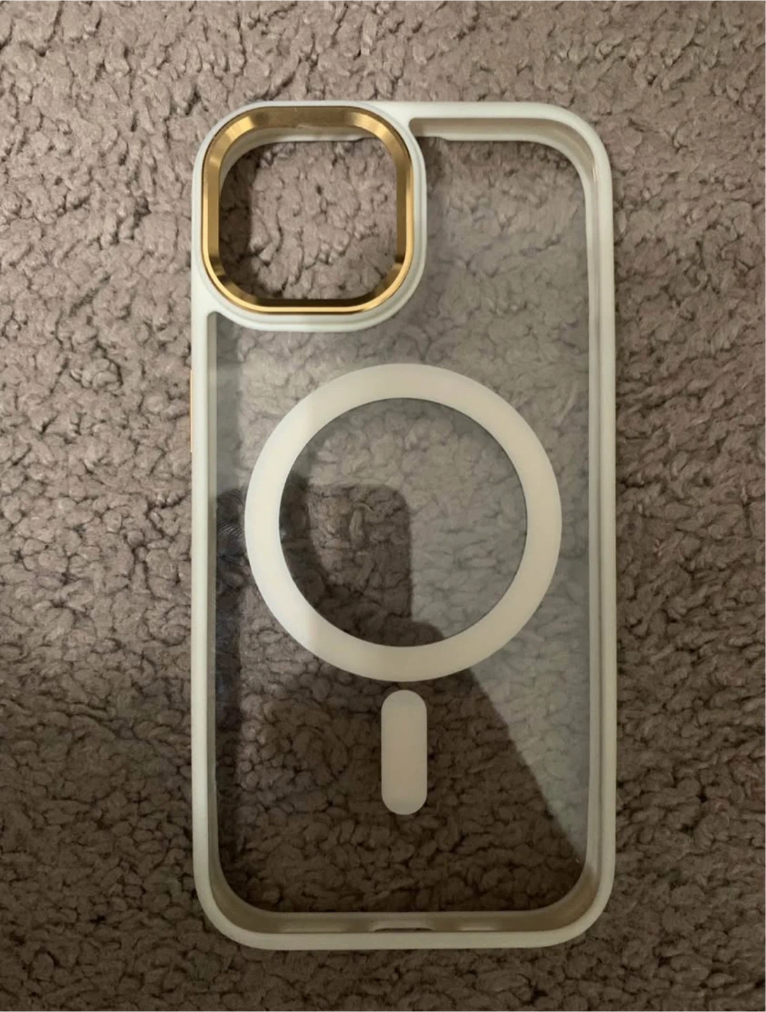 iPhone 14 Clear MagSafe Case with Gold Accent
