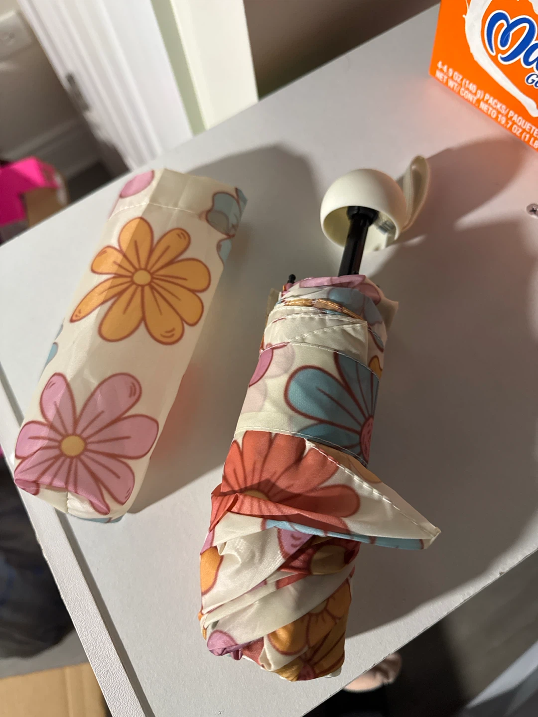 Floral Print Compact Umbrella