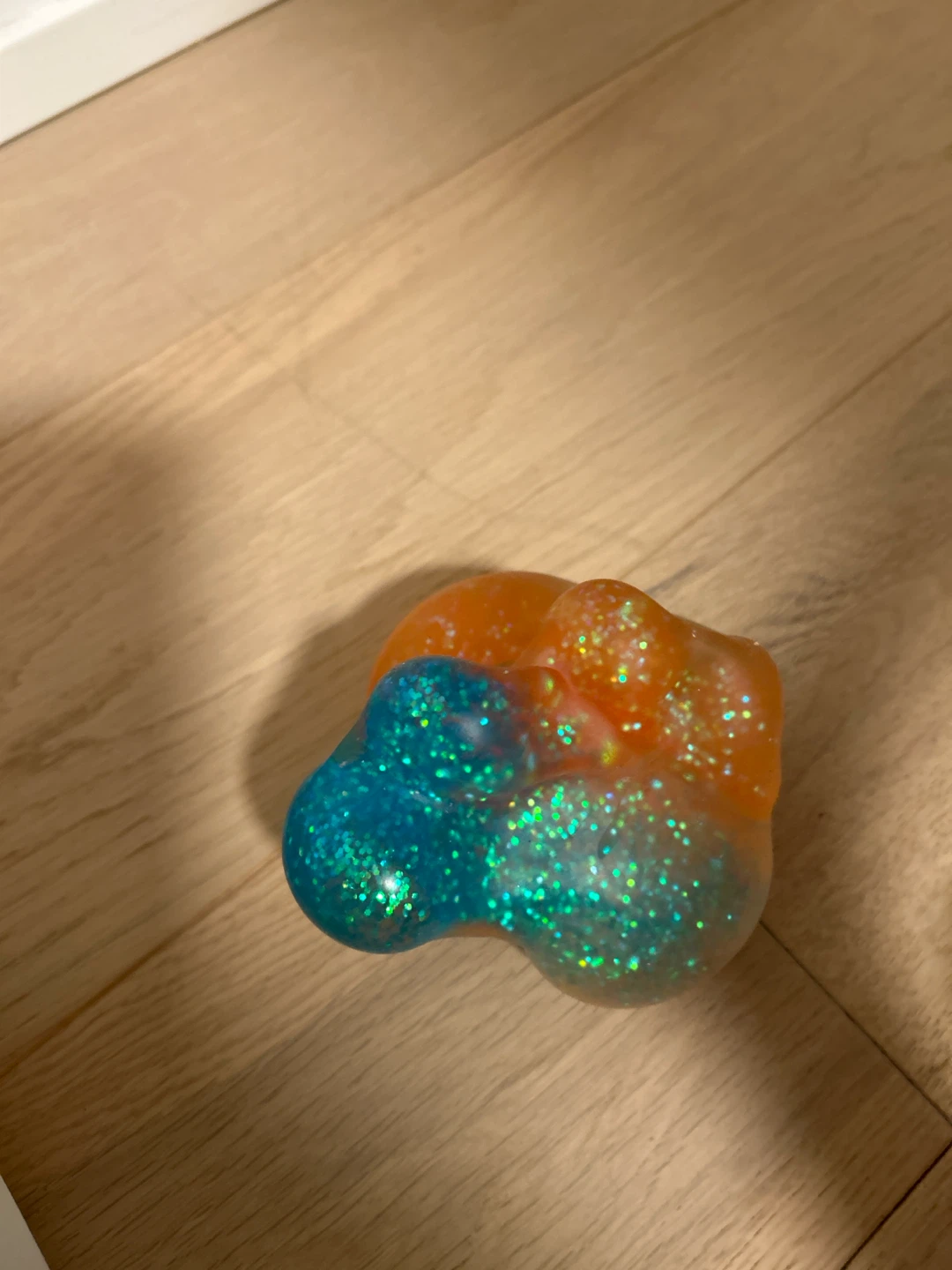 Glitter maltose squishy Ball - Orange & Teal - photo 3