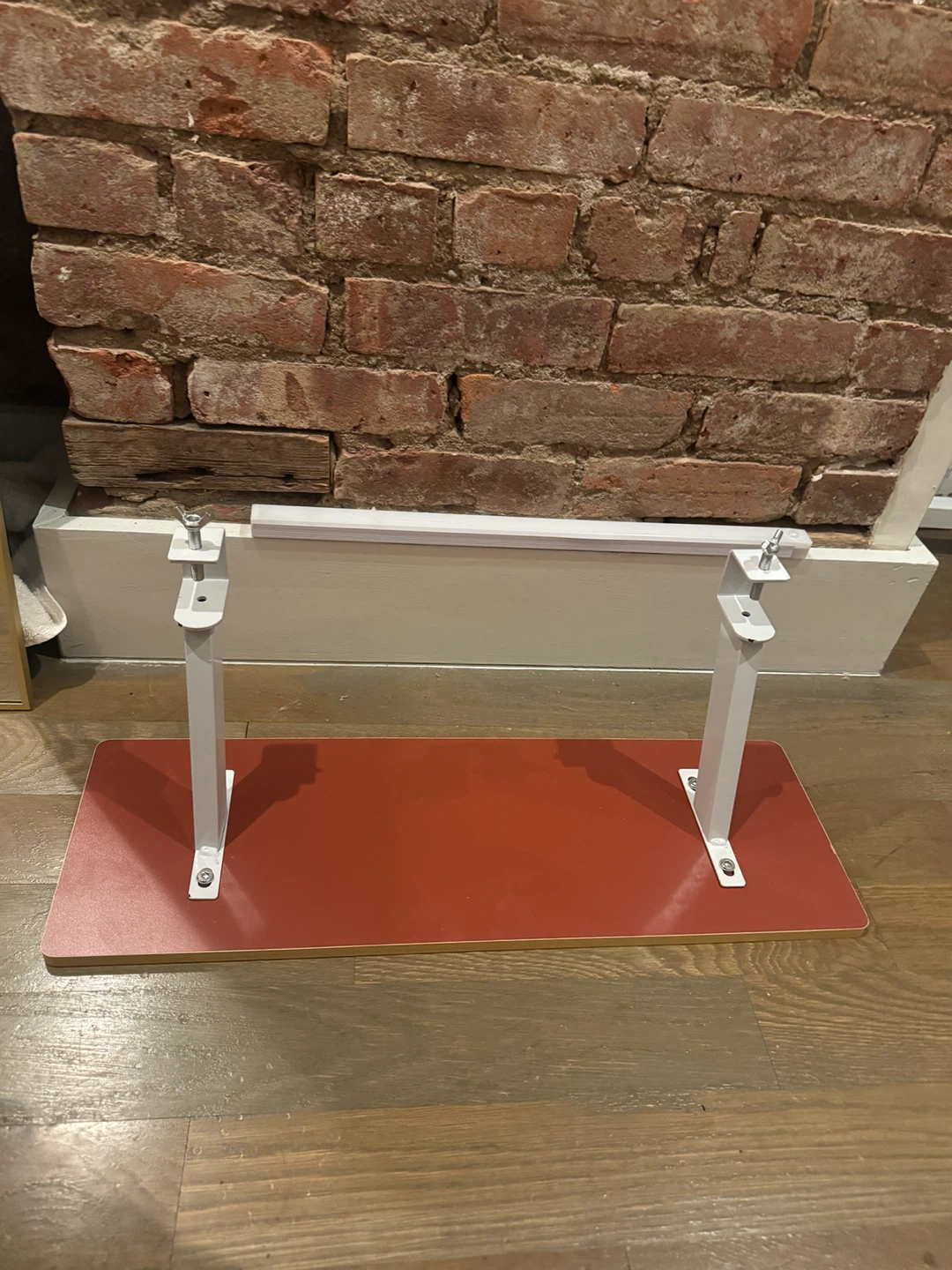 Wooden Shelf with White Brackets - photo 3