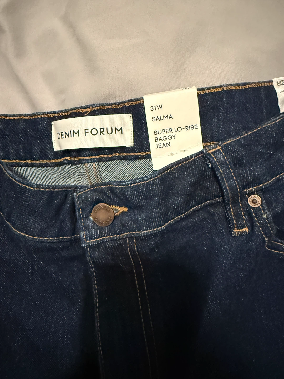 DENIM FORUM Salma Super Lo-Rise Baggy Jeans 31W - photo 3