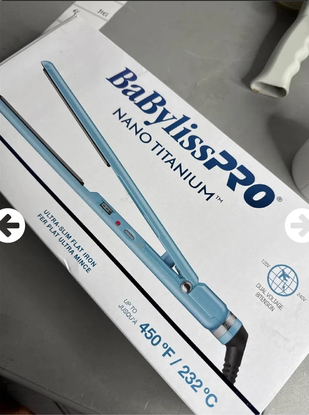 BaBylissPRO Nano Titanium 1" Flat Iron