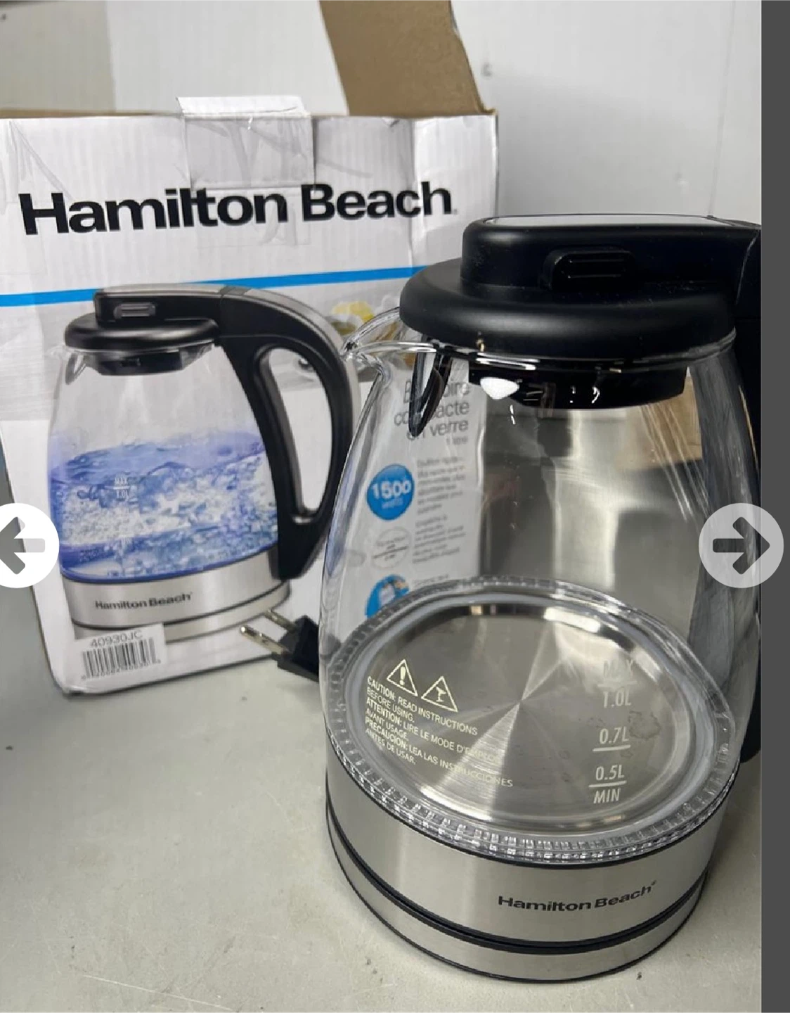 Hamilton Beach Electric Glass Kettle
