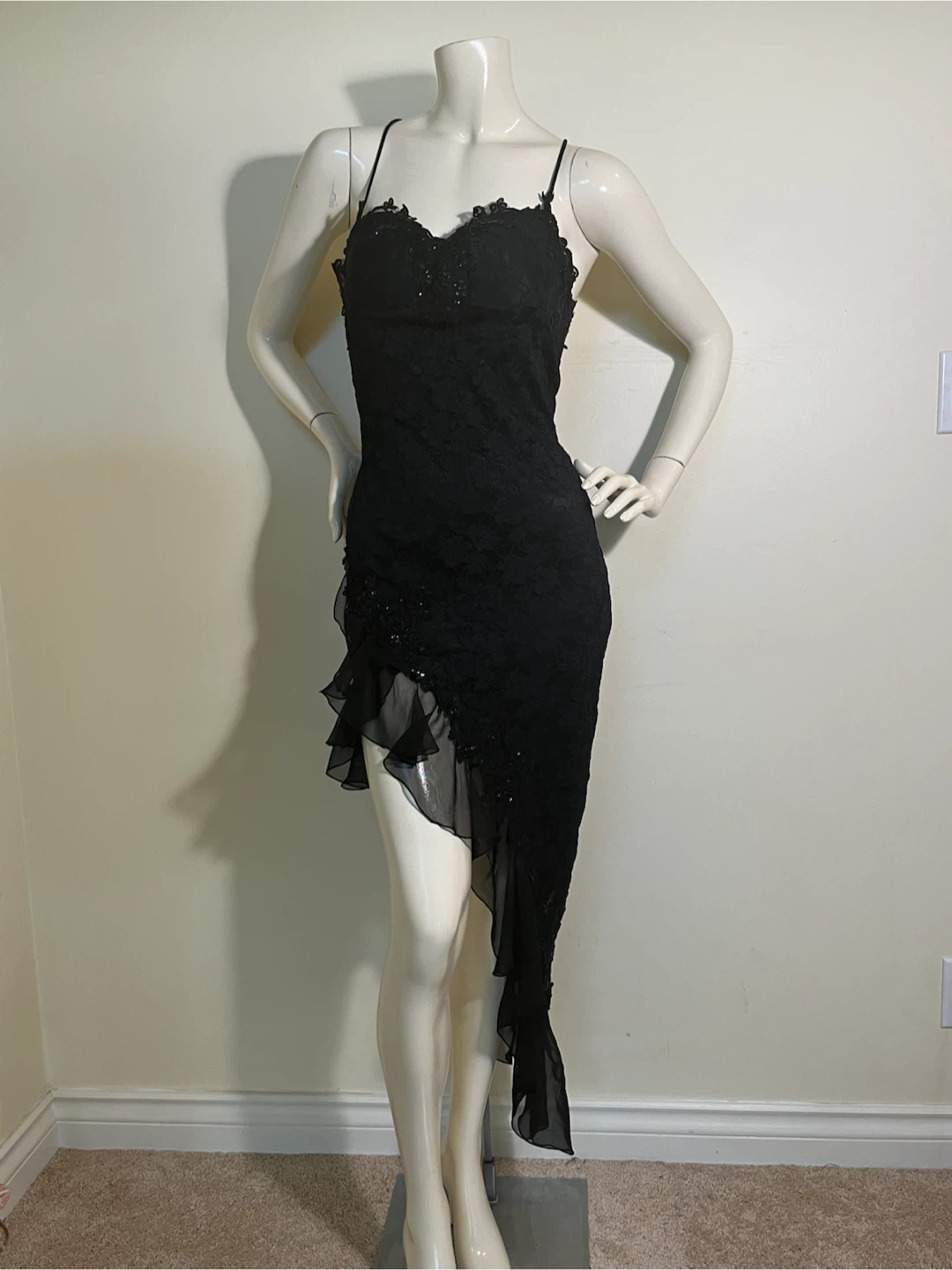 Catwalk Collection Black Lace Dress One Size Adjustable - photo 3