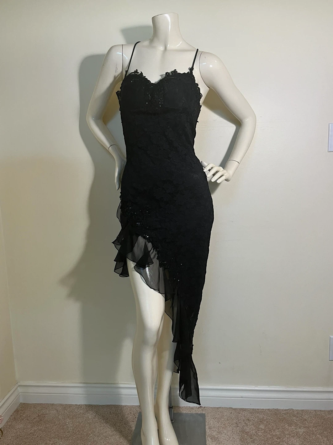 Catwalk Collection Black Lace Dress One Size Adjustable - photo 5