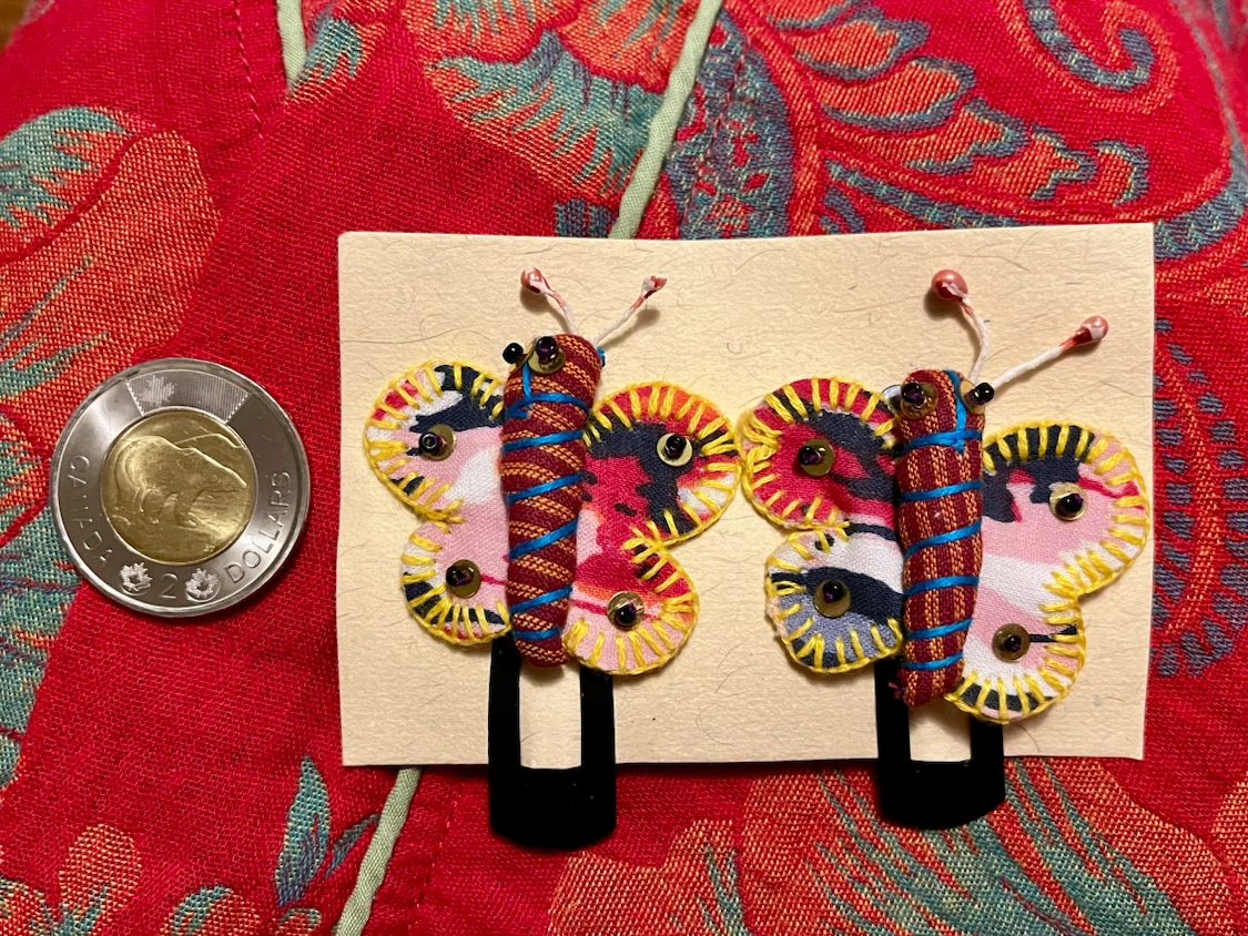 🦋 RARE Handmade Butterfly Hair Clips - photo 4