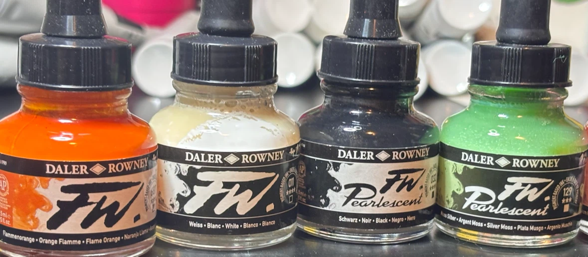 Daler Rowney mixed lot of acrylic and watercolour ink lot of 10 - photo 2