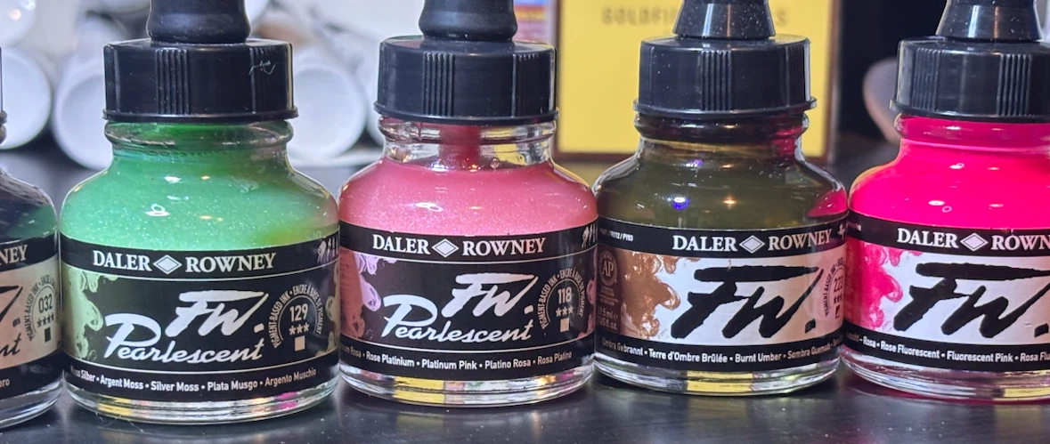 Daler Rowney mixed lot of acrylic and watercolour ink lot of 10 - photo 3