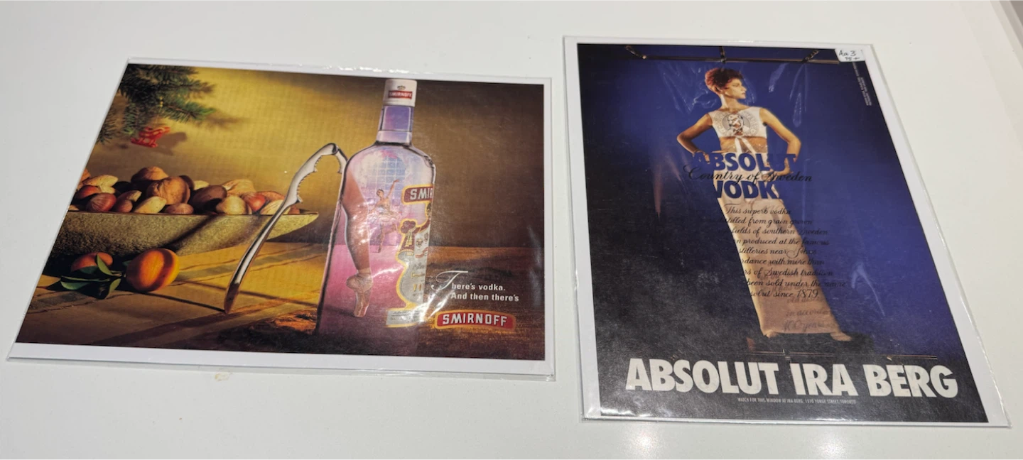 Vintage 1994–1995 Vodka Advertising Prints – Absolut & Smirnoff