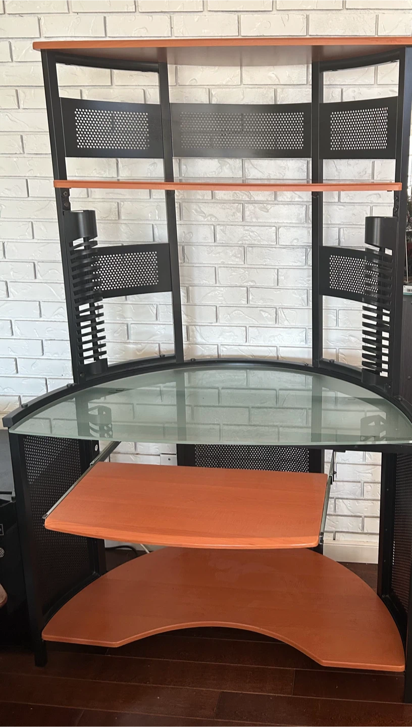 Computer Desk with Shelves