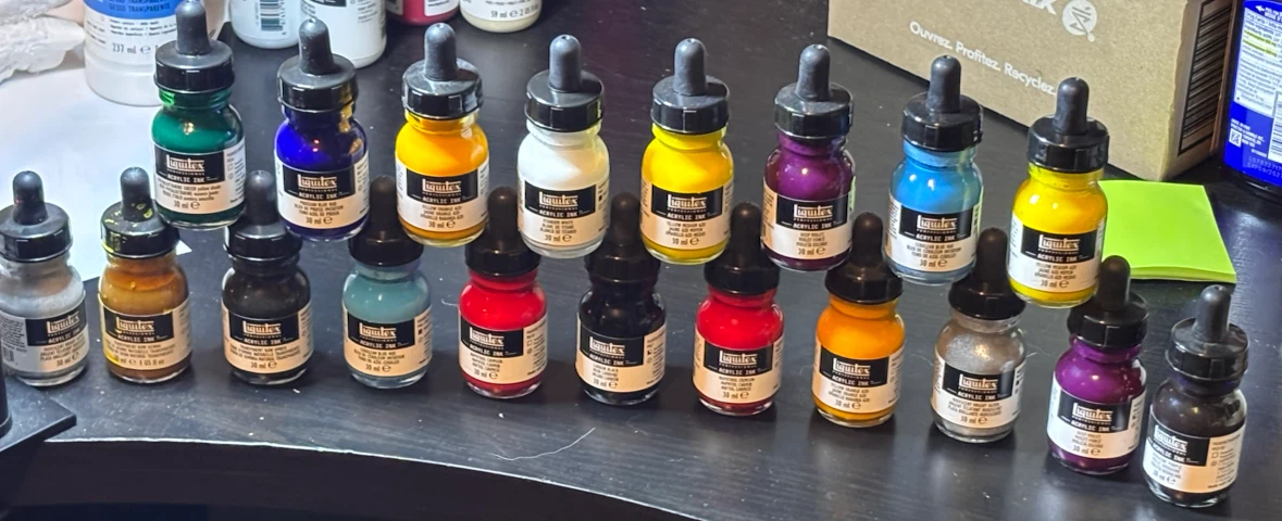Liquitex Professional Acrylic inks 1oz bottles lot of 18