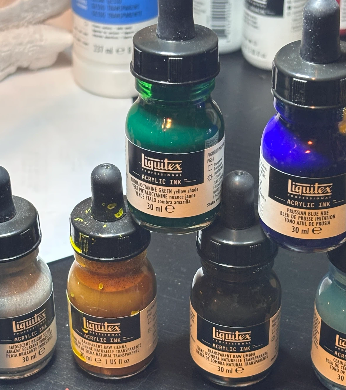 Liquitex Professional Acrylic inks 1oz bottles lot of 18 - photo 2