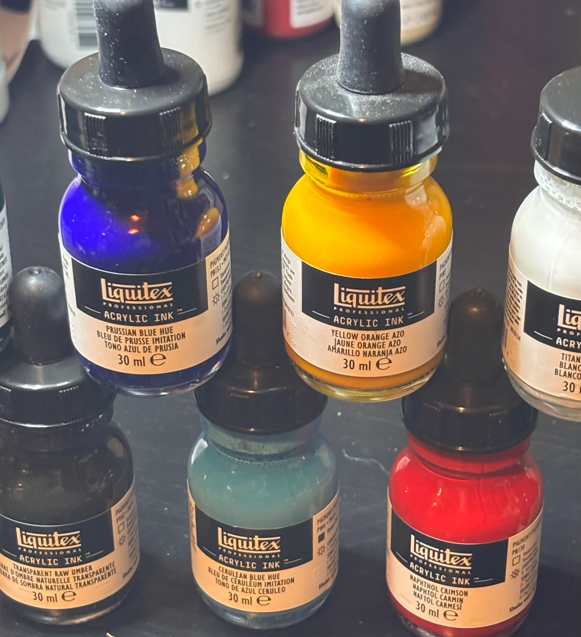 Liquitex Professional Acrylic inks 1oz bottles lot of 18 - photo 3