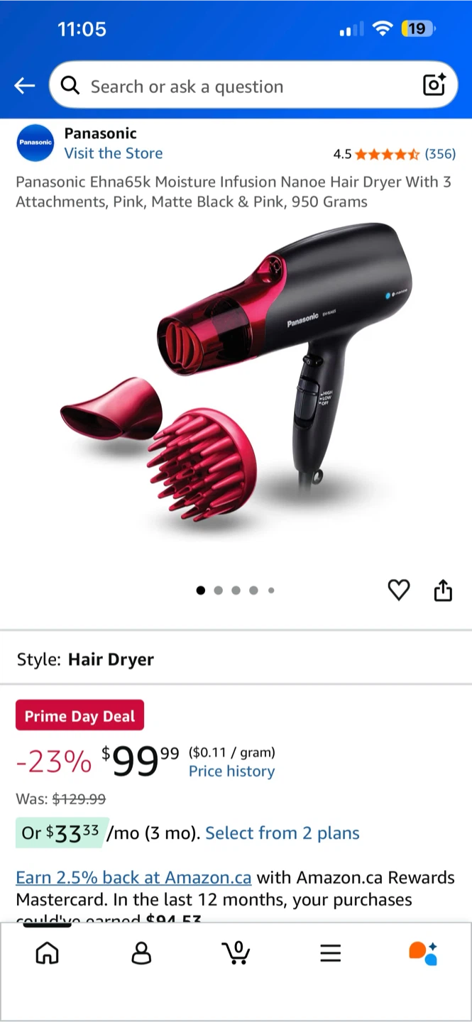 Panasonic EH-NA65 Nanoe Hair Dryer - photo 4