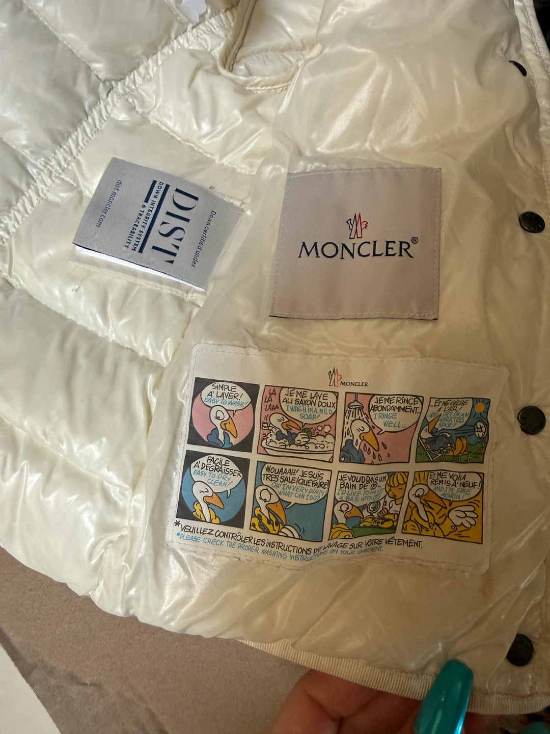 Moncler Down Puffer Jacket Cream Size 6/115cm - photo 4