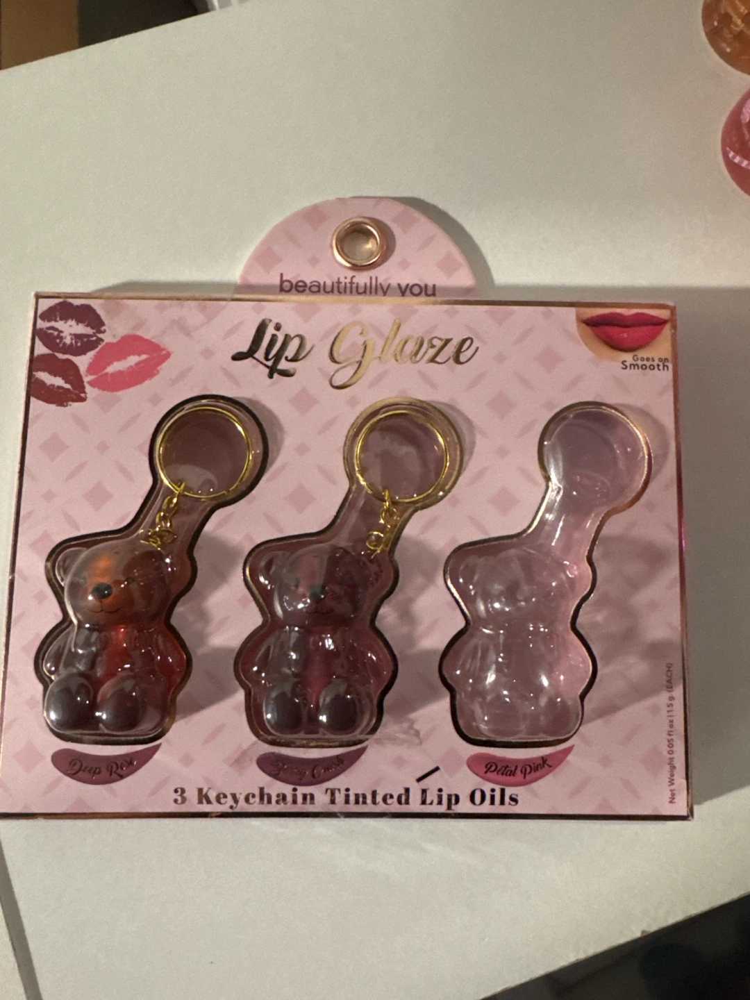 Beautifully You Lip Glaze 3 Keychain Tinted Lip Oils