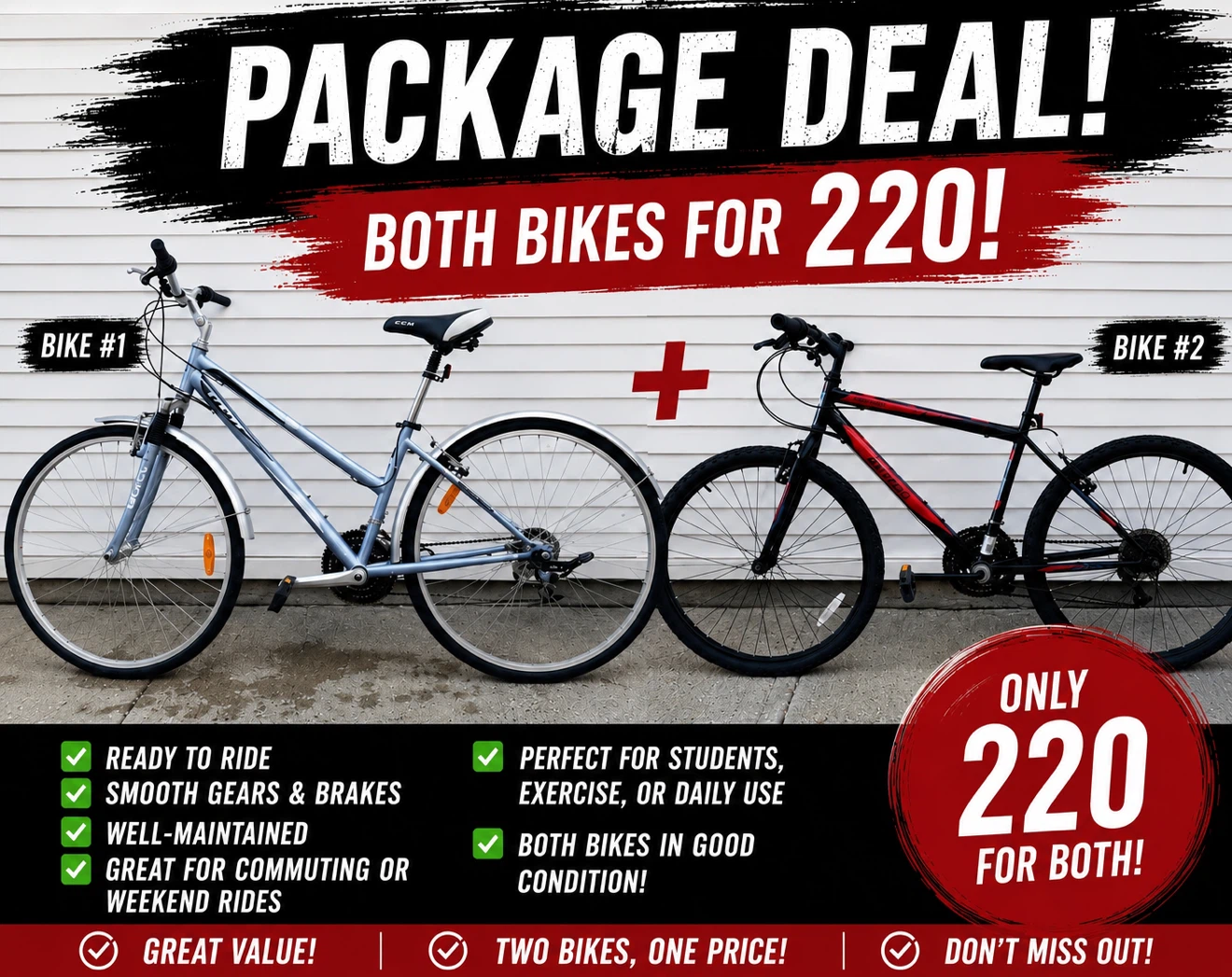 2 BIKES for 220!!!!!