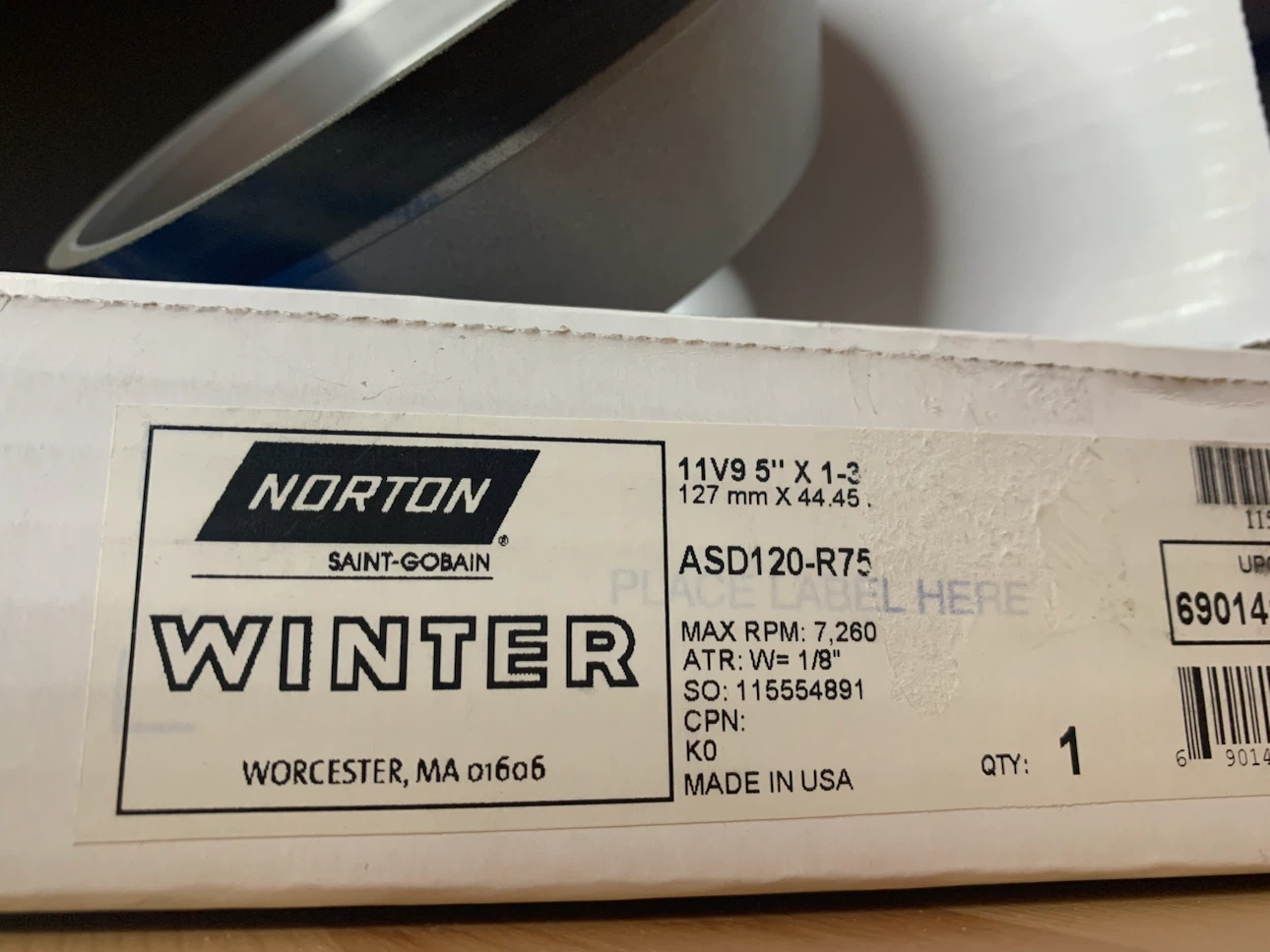 NEW Norton Winter Diamond Grinding Wheel – Model 69014191636 - photo 3