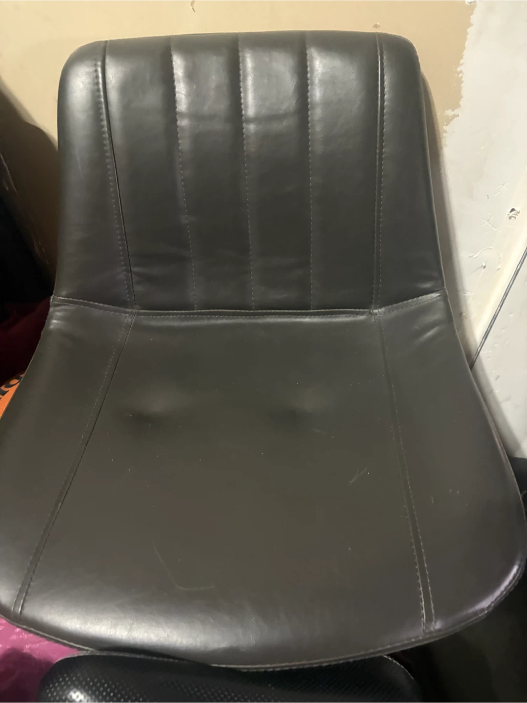 Black Faux Leather Office Chair