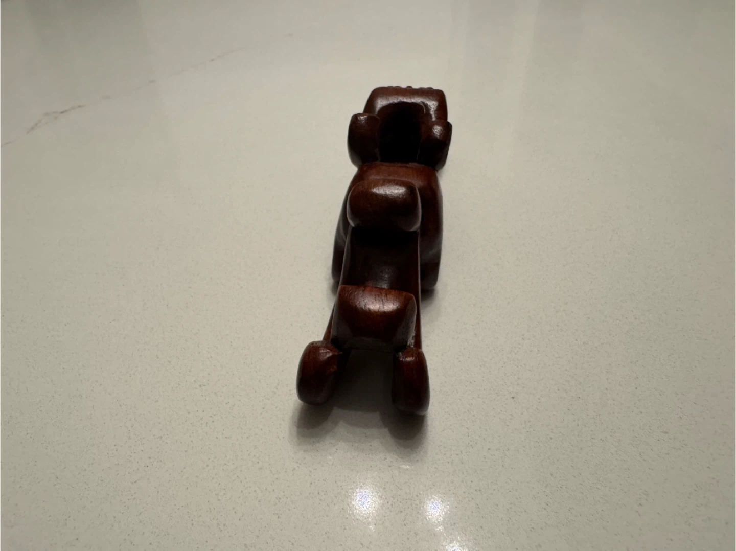 Vintage Chinese Carved Rosewood Beast Calligraphy Brush Holder - photo 5