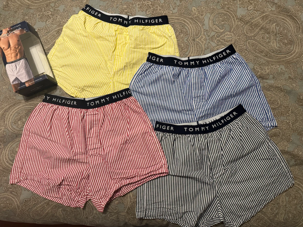 New Tommy Hilfiger Men's Cotton Boxer Small (4 Pack)