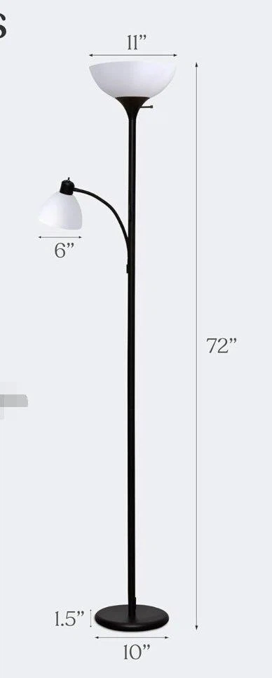 Mainstays Floor Lamp with Reading Light - photo 4