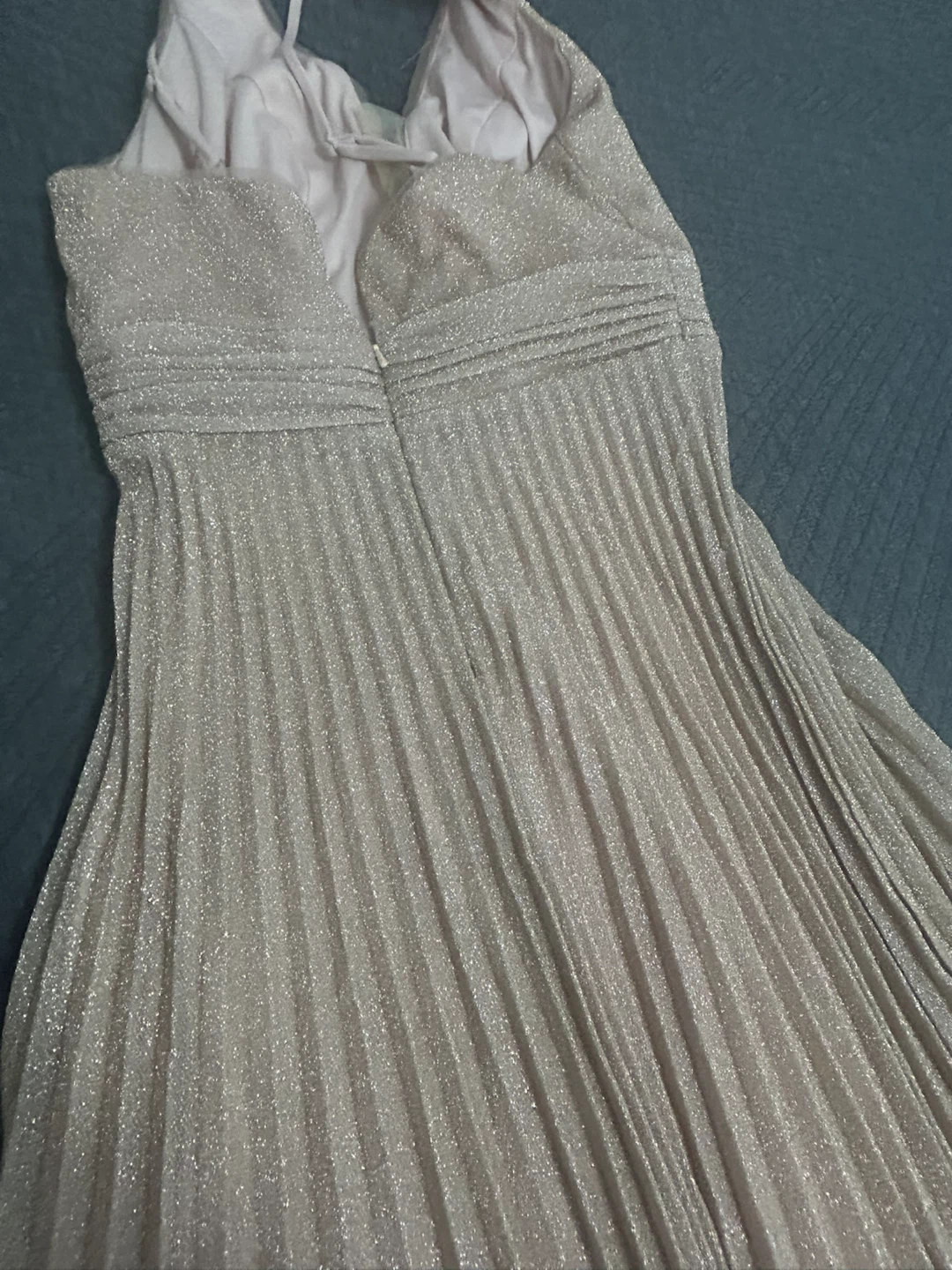 Women's Sparkly Pleated Maxi Dress