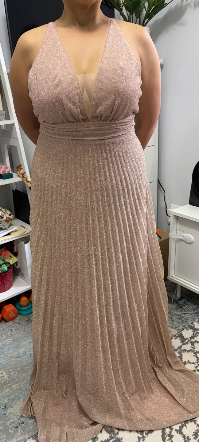 Women's Sparkly Pleated Maxi Dress - photo 2