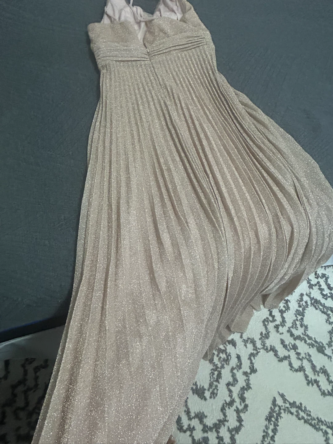 Women's Sparkly Pleated Maxi Dress - photo 3