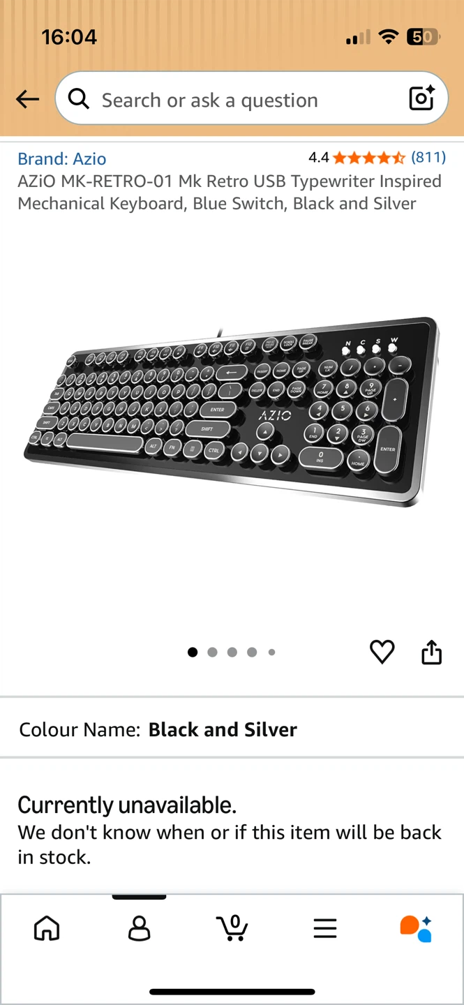 AZIO MK-Retro-01 Mk Retro USB Mechanical Keyboard - photo 3