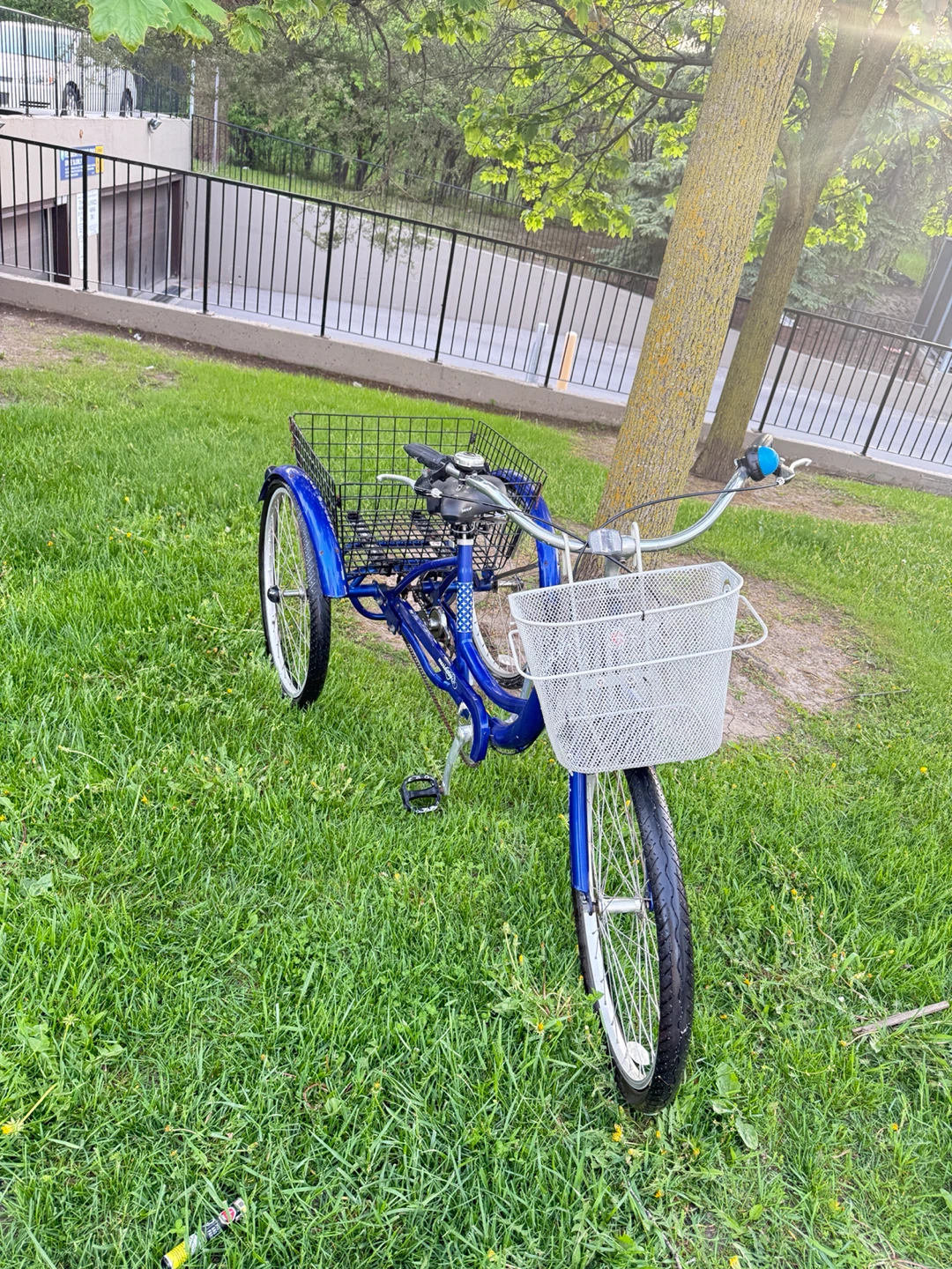 Blue Schwinn Tricycle with Baskets - photo 2