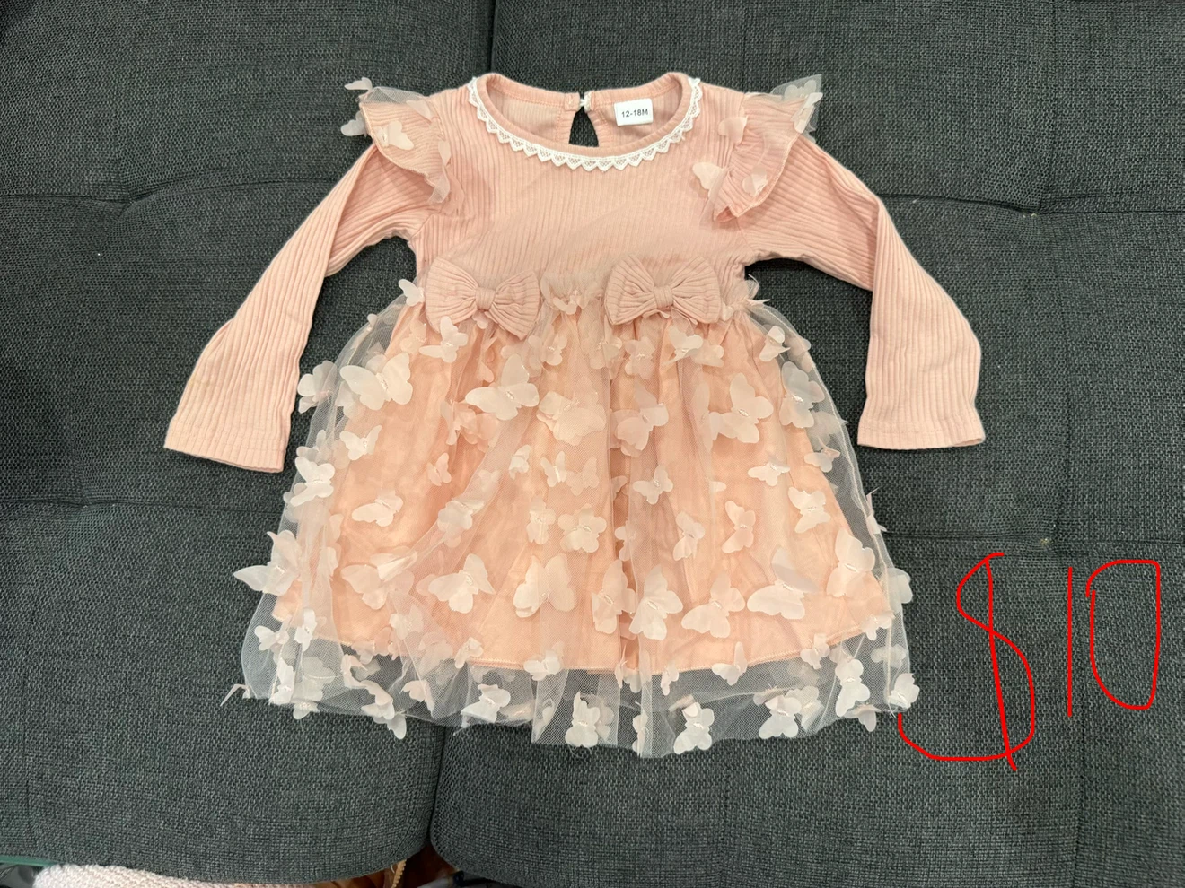 Baby Girl Pink Butterfly Dress