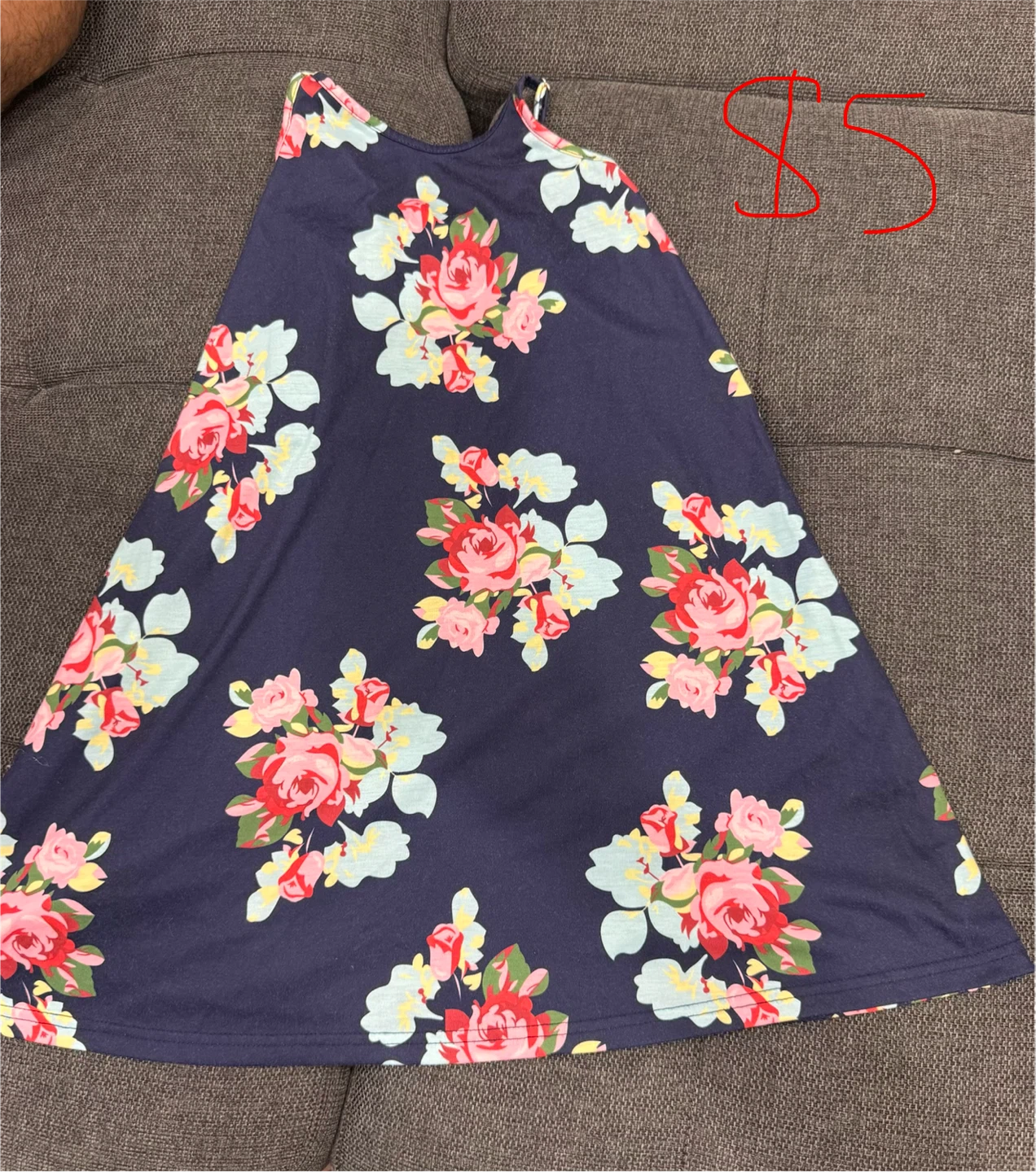 Kids Navy Floral Dress
