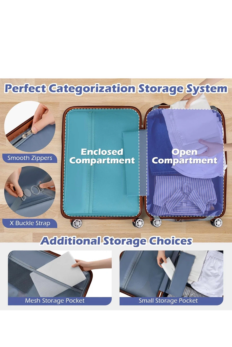 White Hardside Luggage Set with TSA Lock - photo 3