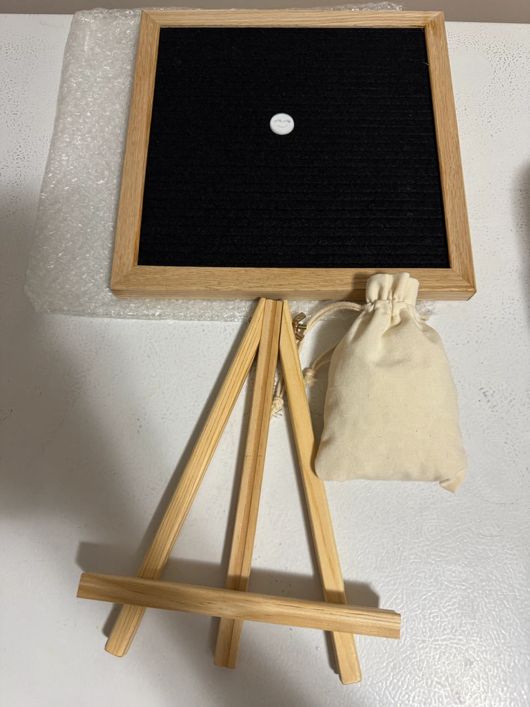 Black Felt Letter Board with Stand and Letters