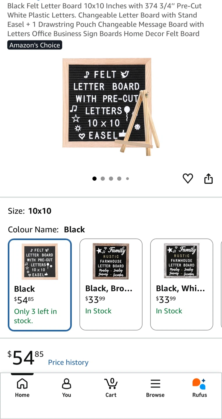 Black Felt Letter Board with Stand and Letters - photo 4