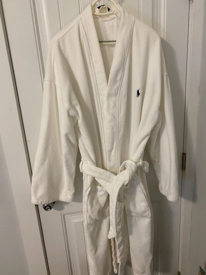Ralph Lauren Men’s White Terry Housecoat